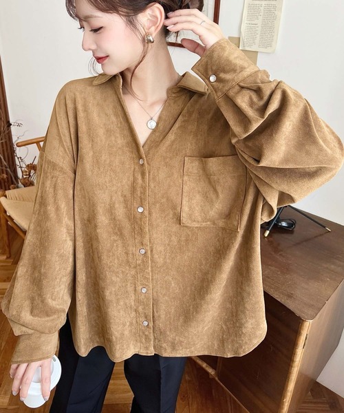 期間限定値下げ〜8/13uryya ユライヤベージュ ボタン付き 長袖シャツ 期間限定値下げ〜8/13uryya ユライヤベージュ ボタン付き 長袖シャツ