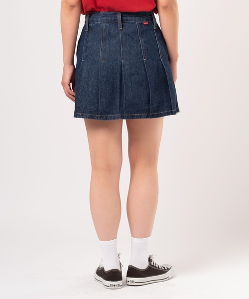 Levi's（リーバイス）の「Levi's/リーバイス PLEATED ミニスカート（デニムスカート・レディース・ダークインディゴブルー・23inch/24inch/25inch/26inch/27inch/28inch）」の3枚目の写真