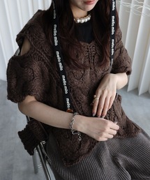 数量限定【handmade】ケーブルニットデザインベスト