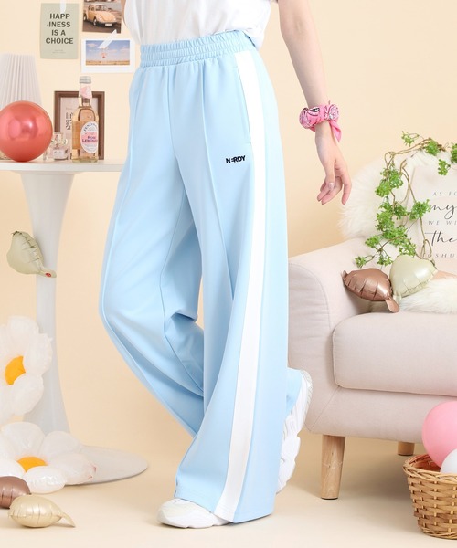NERDY(ノルディ)の「カラーブロックトラックパンツ(スウェットパンツ・レディース・ピンク/ブルー/ホワイト・S/M/SS)」の10枚目の写真