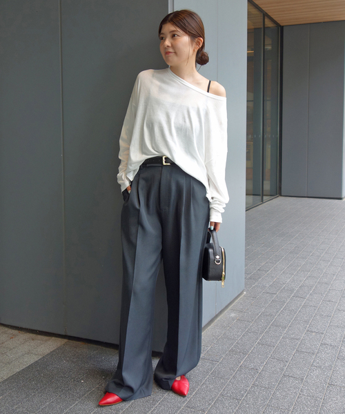 SLOBE IENA（スローブイエナ）の「SLOBE スクエアバックルベルト（ベルト・レディース・ブラック/ブラウン・FREE）」の5枚目の写真