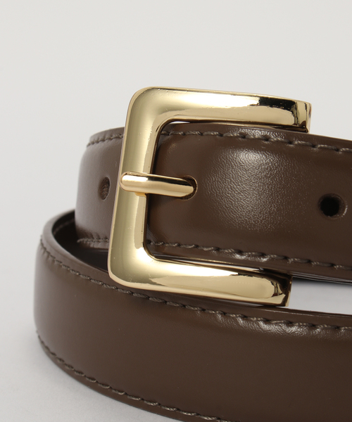 SLOBE IENA（スローブイエナ）の「SLOBE スクエアバックルベルト（ベルト・レディース・ブラック/ブラウン・FREE）」の4枚目の写真