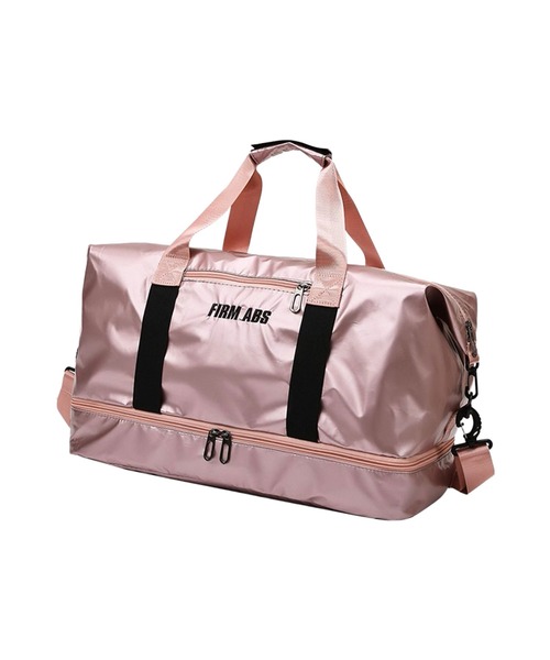 FUNALIVE（ファンアライブ）の「防水加工ラミネートコーティング大容量２ポケットボストンバッグ　トラベル＆ジム用（ボストンバッグ・メンズ・シルバー/ブラック/ライトグリーン/ピンク・FREE）」の13枚目の写真