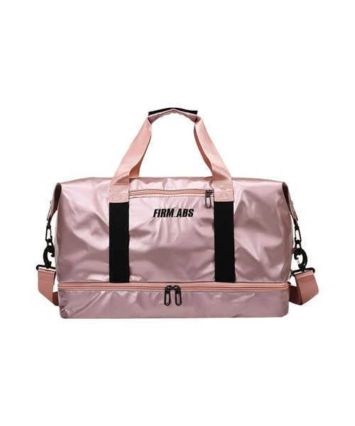 FUNALIVE（ファンアライブ）の「防水加工ラミネートコーティング大容量２ポケットボストンバッグ　トラベル＆ジム用（ボストンバッグ・メンズ・シルバー/ブラック/ライトグリーン/ピンク・FREE）」の12枚目の写真