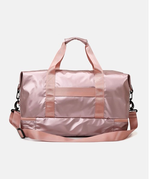 FUNALIVE（ファンアライブ）の「防水加工ラミネートコーティング大容量２ポケットボストンバッグ　トラベル＆ジム用（ボストンバッグ・メンズ・シルバー/ブラック/ライトグリーン/ピンク・FREE）」の10枚目の写真