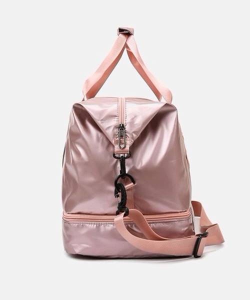 FUNALIVE（ファンアライブ）の「防水加工ラミネートコーティング大容量２ポケットボストンバッグ　トラベル＆ジム用（ボストンバッグ・メンズ・シルバー/ブラック/ライトグリーン/ピンク・FREE）」の14枚目の写真