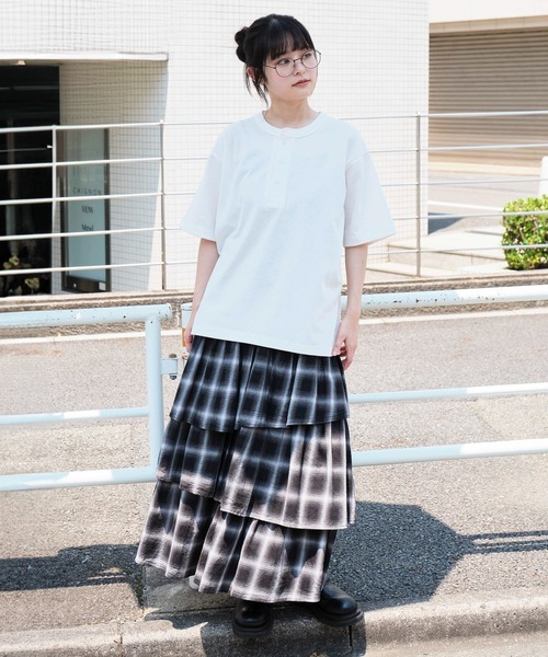 WEGO(ウィゴー)の「WEGO/リラックスフィットヘンリーネックT(Tシャツ/カットソー・メンズ・ブラック/ホワイト/その他1・LARGE/MEDIUM)」の8枚目の写真