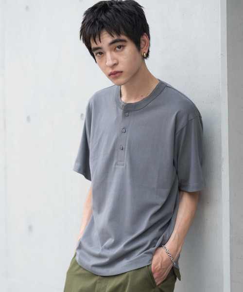 WEGO(ウィゴー)の「WEGO/リラックスフィットヘンリーネックT(Tシャツ/カットソー・メンズ・ブラック/ホワイト/その他1・LARGE/MEDIUM)」の17枚目の写真