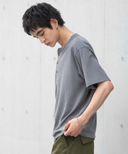WEGO(ウィゴー)の「WEGO/リラックスフィットヘンリーネックT(Tシャツ/カットソー・メンズ・ブラック/ホワイト/その他1・LARGE/MEDIUM)」の20枚目の写真