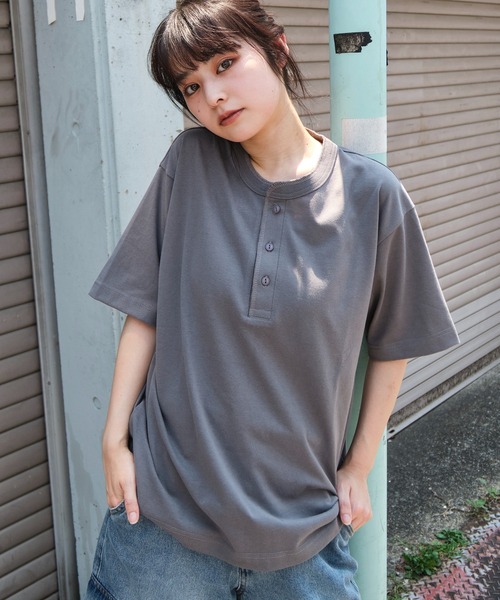 WEGO(ウィゴー)の「WEGO/リラックスフィットヘンリーネックT(Tシャツ/カットソー・メンズ・ブラック/ホワイト/その他1・LARGE/MEDIUM)」の22枚目の写真