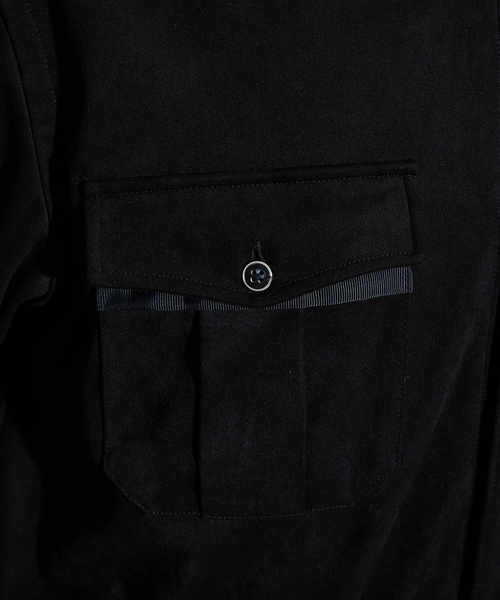 5351 POUR LES HOMMES(ゴーサンゴーイチプールオム)の「【Director's Line】LEATHERTEX社 ミリタリー 長袖シャツ(シャツ/ブラウス・メンズ・ブラック・50/48/46/44)」の7枚目の写真