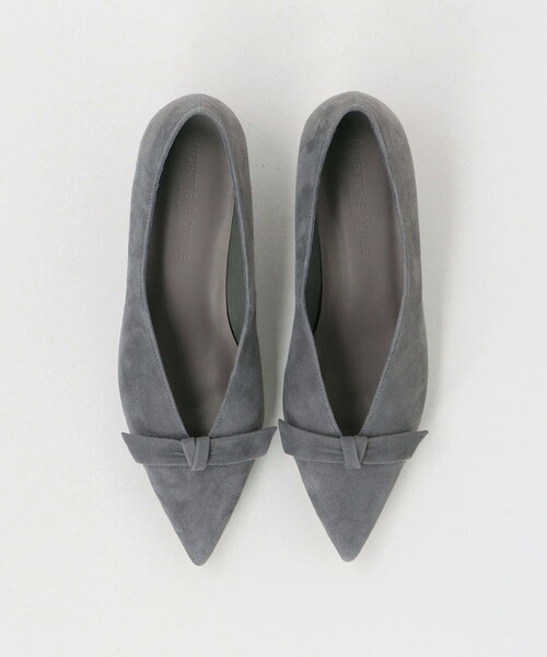 ODETTE E ODILE（オデットエオディール）の「ソフトVリボン パンプス40↓↑（パンプス・レディース・グレー系/ナチュラル/ブラック・22.5cm/24cm/23cm/23.5cm/25cm/22cm/24.5cm）」の9枚目の写真