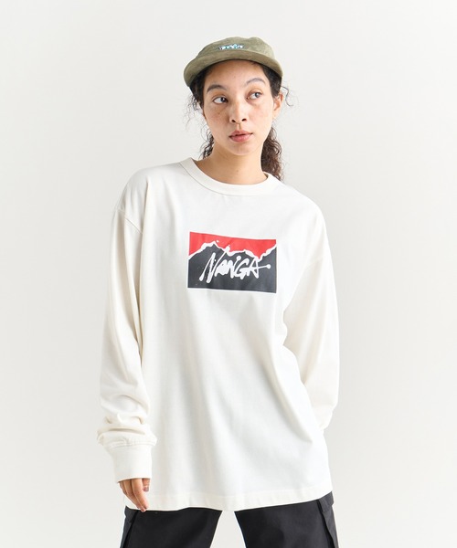 NANGA(ナンガ)の「NANGA×RYUJI KAMIYAMA L/S TEE(Tシャツ/カットソー・メンズ・グリーン/ホワイト/ブラック・L/M/S/XL)」の4枚目の写真