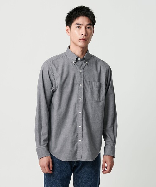 green label relaxing（グリーンレーベルリラクシング）の「ナチュラルフィット ボタンダウン シャツ（シャツ/ブラウス・メンズ・グレー系/ケリーグリーン/ライトグレー/ネイビー・L/S/M/XS/XL）」の3枚目の写真