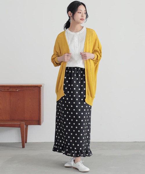 n'OrLABEL（ノアールレーベル）の「『ミニフリルドットナロースカート』（スカート・レディース・ブラック/ネイビー/グリーン・1/2）」の19枚目の写真