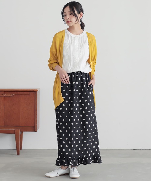 n'OrLABEL（ノアールレーベル）の「『ミニフリルドットナロースカート』（スカート・レディース・ブラック/ネイビー/グリーン・1/2）」の20枚目の写真