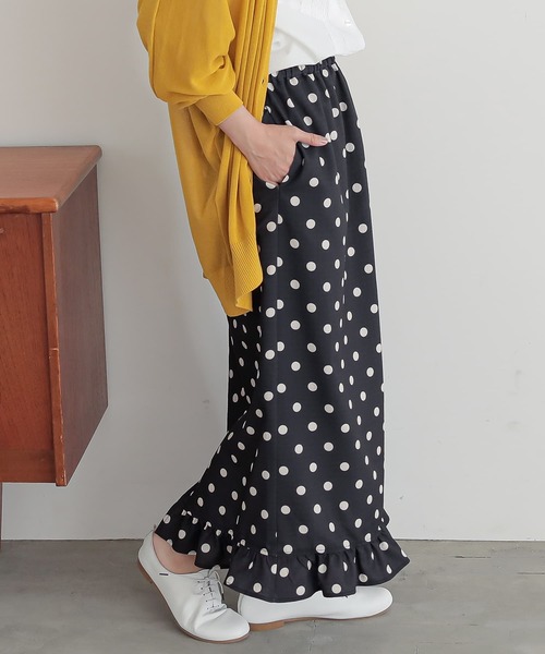 n'OrLABEL（ノアールレーベル）の「『ミニフリルドットナロースカート』（スカート・レディース・ブラック/ネイビー/グリーン・1/2）」の18枚目の写真