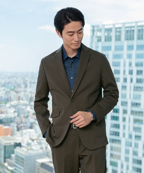 GLOBAL WORK（グローバルワーク）の「アーバンジャケット/ストレッチ/523847（テーラードジャケット・メンズ・ネイビー/オリーブ/ブラック/チャコールグレー・XL/L/M/S）」の3枚目の写真