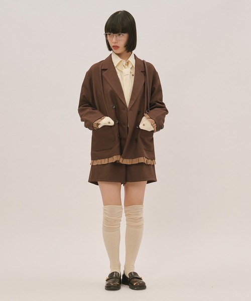 loin nuit（ロワンニュイ）の「frill layered design jacket