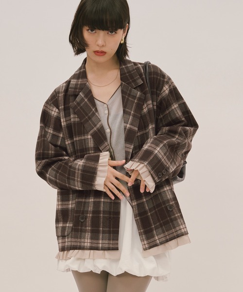 セール】frill layered design jacket / フリルレイヤードデザイン