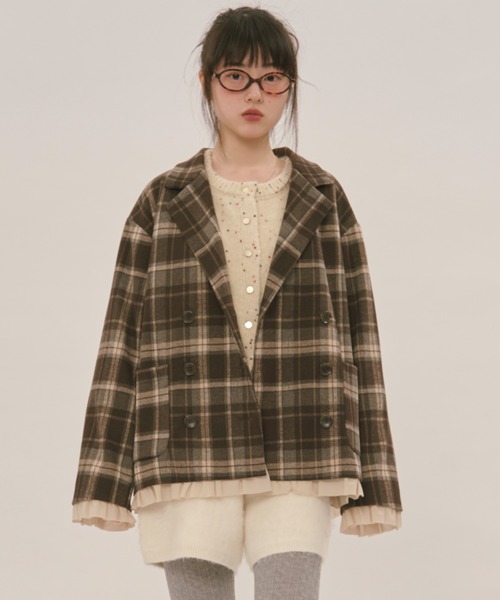 ロワンニュイ loinnuit フリルレイヤードデザインジャケット frill layered design jacket / フリルレイヤードデザインジャケット