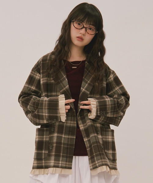 セール】frill layered design jacket / フリルレイヤードデザイン