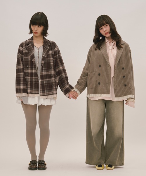 loin nuit フリルレイヤードデザインジャケット frill layered design jacket / フリルレイヤードデザイン