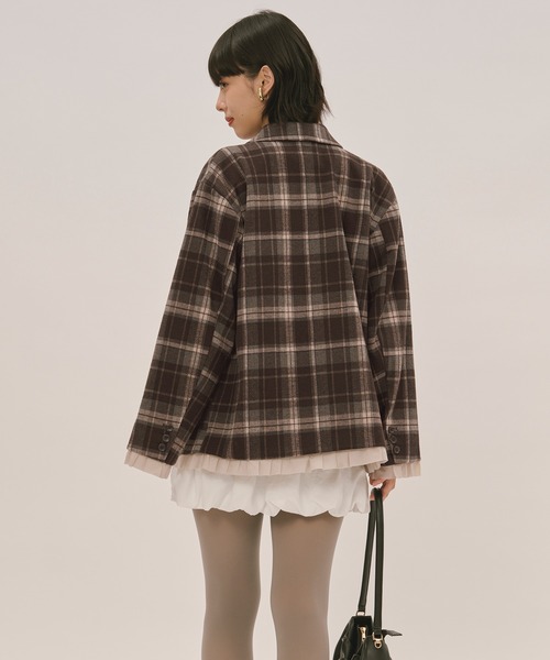 frill layered design jacket / フリルレイヤードデザイン