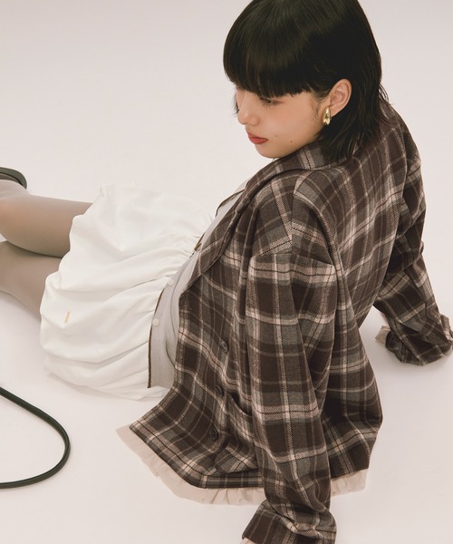 セール】frill layered design jacket / フリルレイヤードデザイン