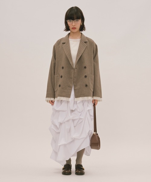 loin nuit フリルレイヤードデザインジャケット frill layered design jacket / フリルレイヤードデザイン