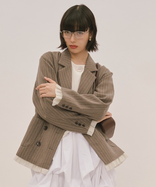 セール】frill layered design jacket / フリルレイヤードデザイン