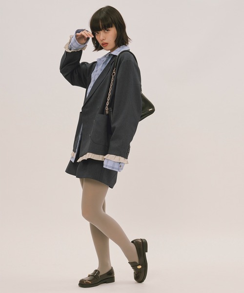 loin nuit フリルレイヤードデザインジャケット frill layered design jacket / フリルレイヤードデザイン