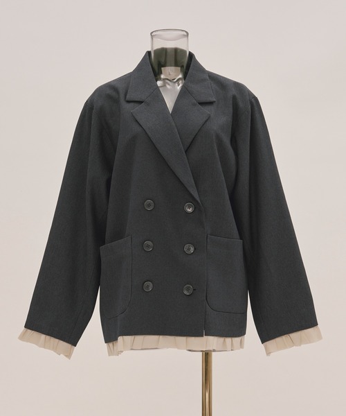 loin nuit フリルレイヤードデザインジャケット 新品 frill layered design jacket / フリルレイヤードデザイン