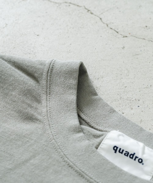 quadro(クオドロ)の「シルキーコットンドライ天竺裏ポケット7分袖クルーネックP/O(Tシャツ/カットソー・メンズ・グレー/ダークブラウン/キナリ・MEDIUM/LARGE)」の19枚目の写真