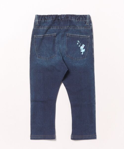 KP（ケーピー）の「デニム風転写プリント ベア天竺 レギンス（レギンス/スパッツ・キッズ・ネイビー・90cm/100cm/110cm/120cm/130cm/140cm/150cm/160cm）」の2枚目の写真