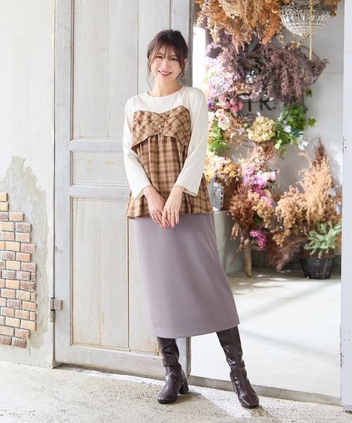 セール】【UVカット】セミタイトスカート（スカート）｜Rose Tiara