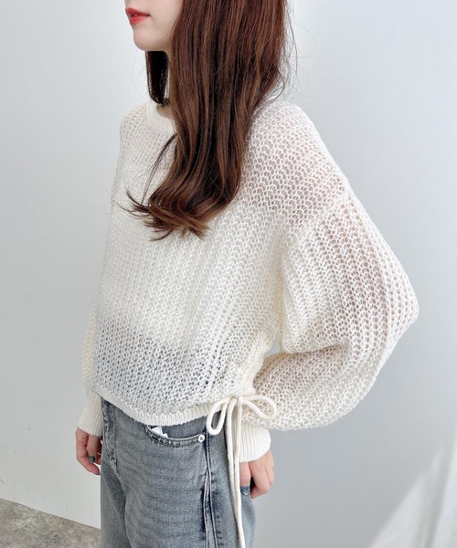 INGNI（イング）の「ドロストモヘアニット（ニット/セーター・レディース・アイボリー/グレー/グリーン/ボルドー・M）」の17枚目の写真