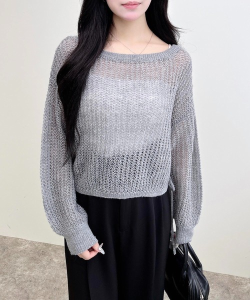 INGNI（イング）の「ドロストモヘアニット（ニット/セーター・レディース・アイボリー/グレー/グリーン/ボルドー・M）」の20枚目の写真