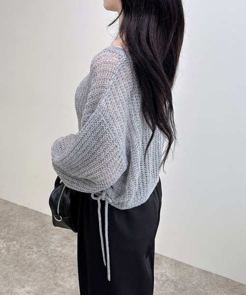 INGNI（イング）の「ドロストモヘアニット（ニット/セーター・レディース・アイボリー/グレー/グリーン/ボルドー・M）」の21枚目の写真