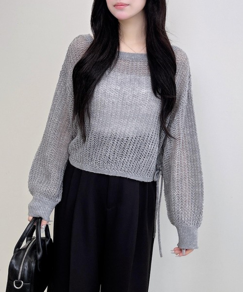 INGNI（イング）の「ドロストモヘアニット（ニット/セーター・レディース・アイボリー/グレー/グリーン/ボルドー・M）」の19枚目の写真