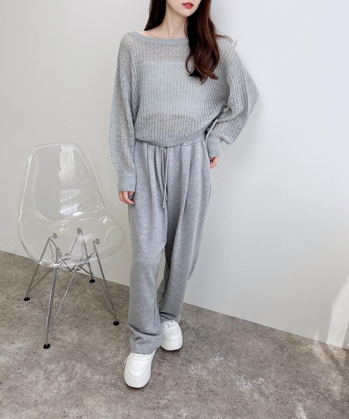 INGNI（イング）の「ドロストモヘアニット（ニット/セーター・レディース・アイボリー/グレー/グリーン/ボルドー・M）」の10枚目の写真