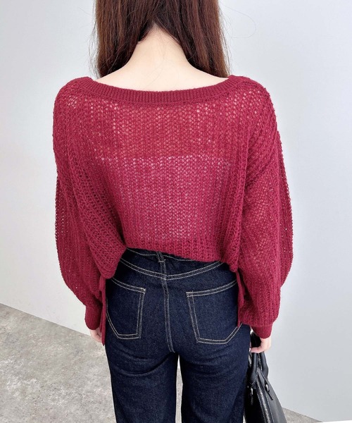 INGNI（イング）の「ドロストモヘアニット（ニット/セーター・レディース・アイボリー/グレー/グリーン/ボルドー・M）」の13枚目の写真