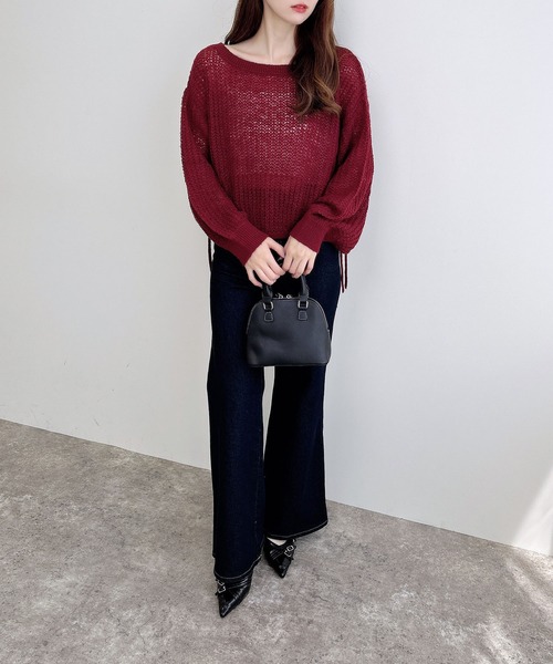 INGNI（イング）の「ドロストモヘアニット（ニット/セーター・レディース・アイボリー/グレー/グリーン/ボルドー・M）」の14枚目の写真