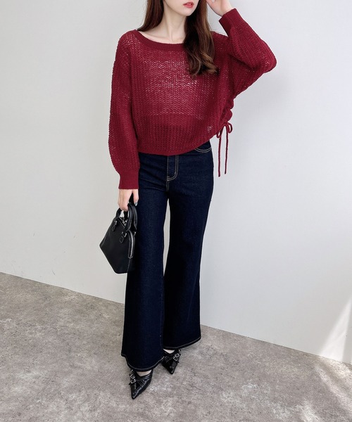 INGNI（イング）の「ドロストモヘアニット（ニット/セーター・レディース・アイボリー/グレー/グリーン/ボルドー・M）」の15枚目の写真