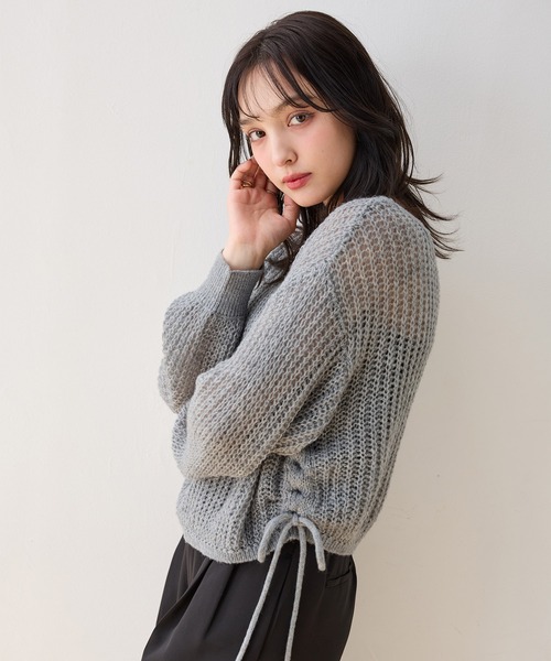 INGNI（イング）の「ドロストモヘアニット（ニット/セーター・レディース・アイボリー/グレー/グリーン/ボルドー・M）」の22枚目の写真