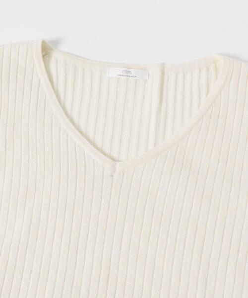 ITEMS URBANRESEARCH(アイテムズ アーバンリサーチ)の「『洗濯可』フワフワリブVネックニット(ニット/セーター・レディース・グレー/ブラック/オレンジ/ホワイト・FREE)」の16枚目の写真