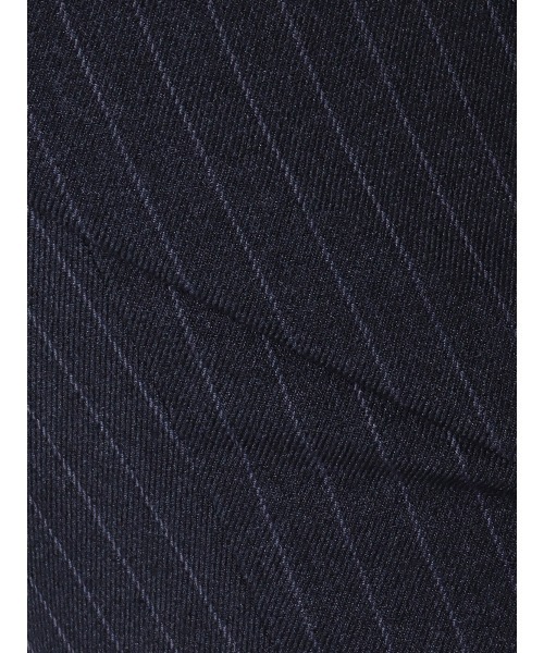 CIS.（シス）の「CIS． ノーカラーブルゾン ウォッシャブル ストレッチ ポリエステルツイル ストライプ（ブルゾン・レディース・ベージュ/ネイビー・36(7号)/38(9号)）」の13枚目の写真