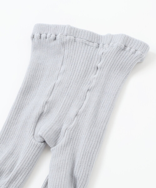 Tartine et Chocolat(タルティーヌエショコラ)の「【日本製】【お揃い】リボンロゴチャーム付きタイツ(80~140cm)(タイツ/ストッキング・キッズ・ネイビー/グレー/オフホワイト・M/L)」の10枚目の写真