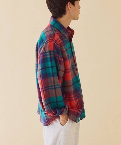 セール】【DISCUS】シャギーチェックシャツジャケット（シャツ