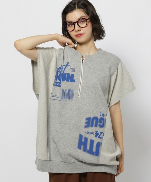 ニコアンドbe with MMisayo リメイクライクプルオーバー杢グレー新品 ニコアンドbe with MMisayoリメイクライクプルオーバー杢グレー新品